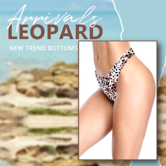 Shekini Other - SHEKINI "Golden Leopard" Ruched Back Thong Bikini Bottom  NEW WITH TAG!
